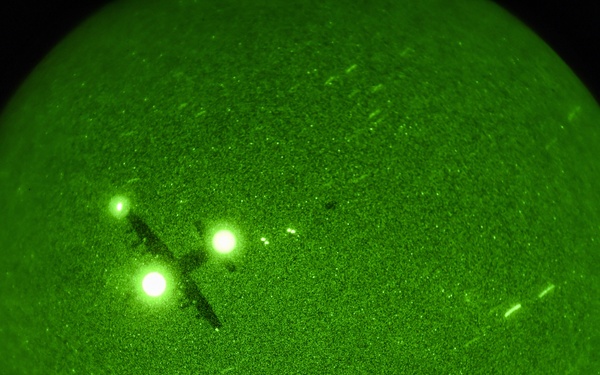 MC-130H performs cargo drops