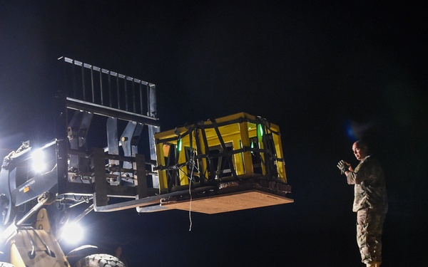 MC-130H performs cargo drops