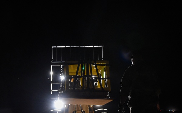 MC-130H performs cargo drops