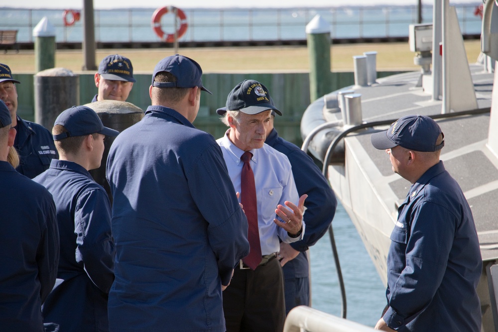 Senator Carper visits Coast Guard Station Indian River Inlet