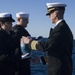 USS Zumwalt Sailors conduct burial at sea