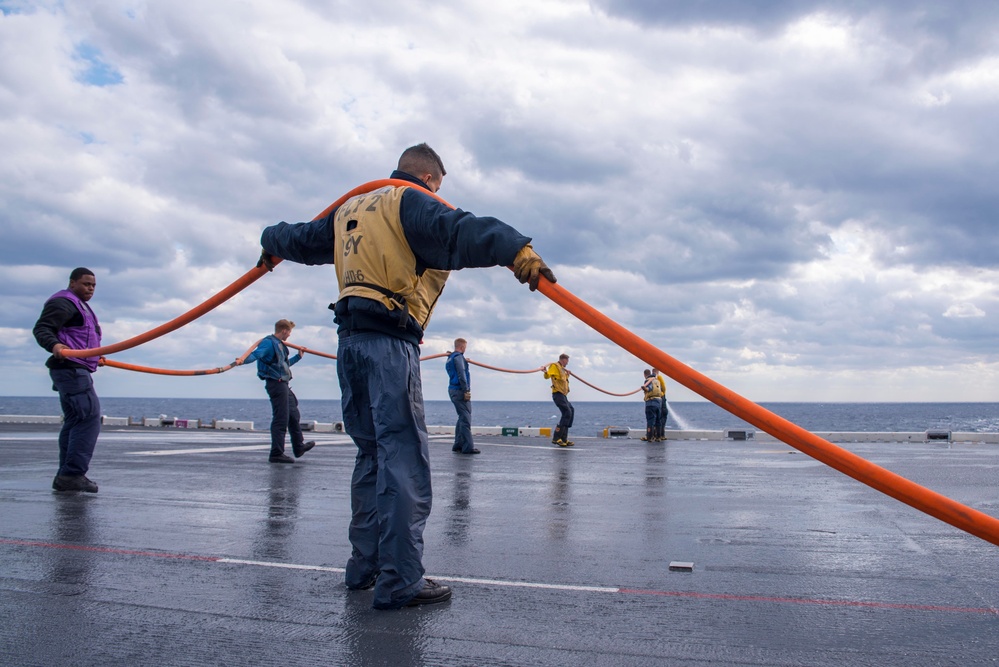 USS Bonhomme Richard (LHD 6) Flight Deck SCRUBBEX