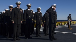 USS Zumwalt Sailors conduct burial at sea
