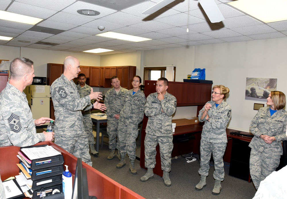 Command Chief Master Sgt. Anderson visits 114th Fighter Wing