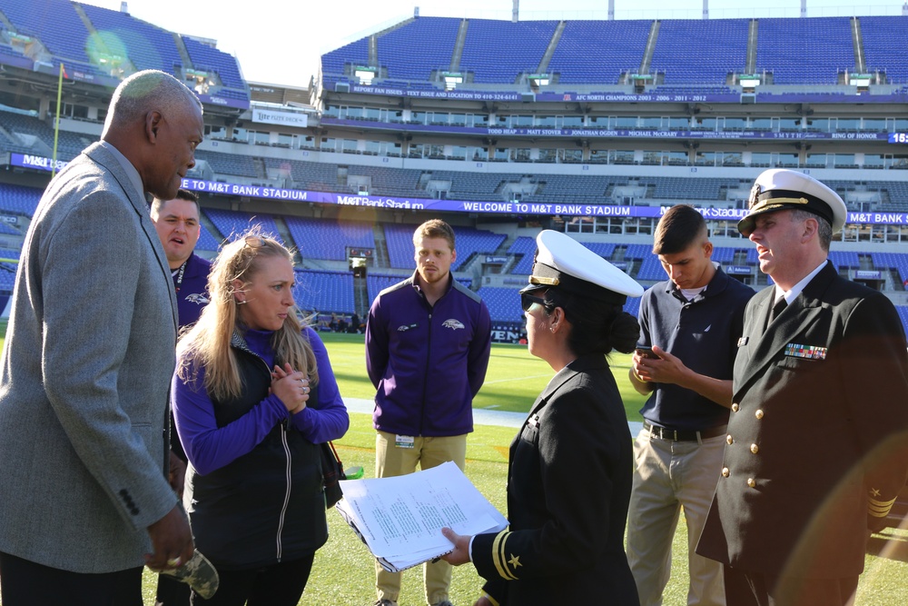 JTF-NCR members participate in Ravens vs. Steelers &quot;Salute to Service&quot; pre-game ceremony