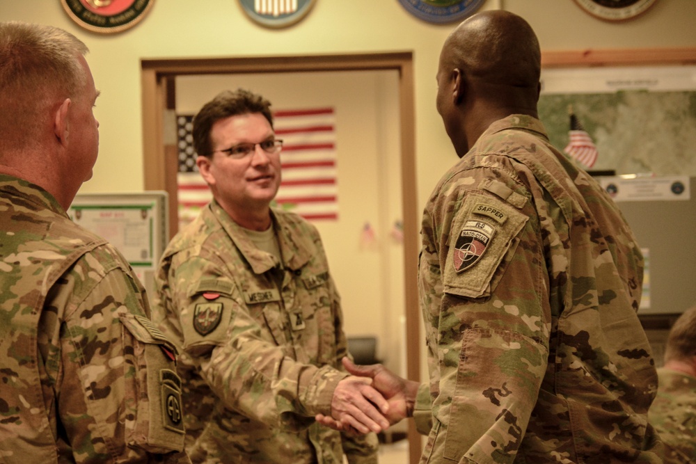 NATO’s Resolute Support, USFOR-A senior enlisted leader visits 1CD RSSB