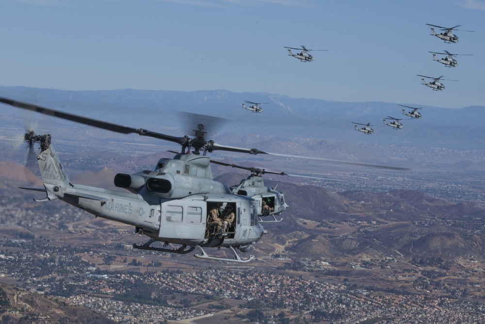 HMLA 369 Flying the Barn