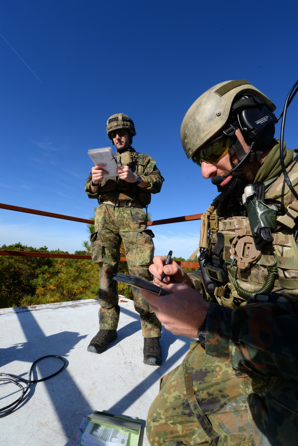 German armed forces JTACs CAS training at Warren Grove Range