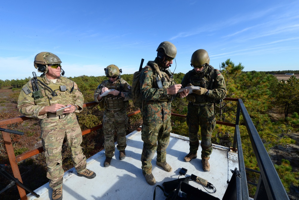 U.S. Air Force and German armed forces JTACs CAS train together at Warren Grove Range