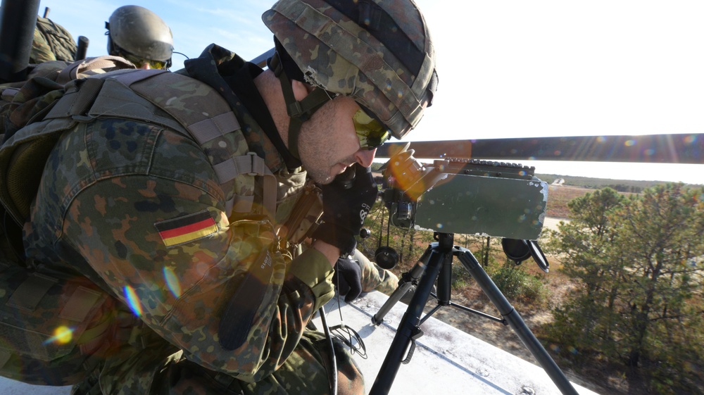 German armed forces JTACs CAS training at Warren Grove Range