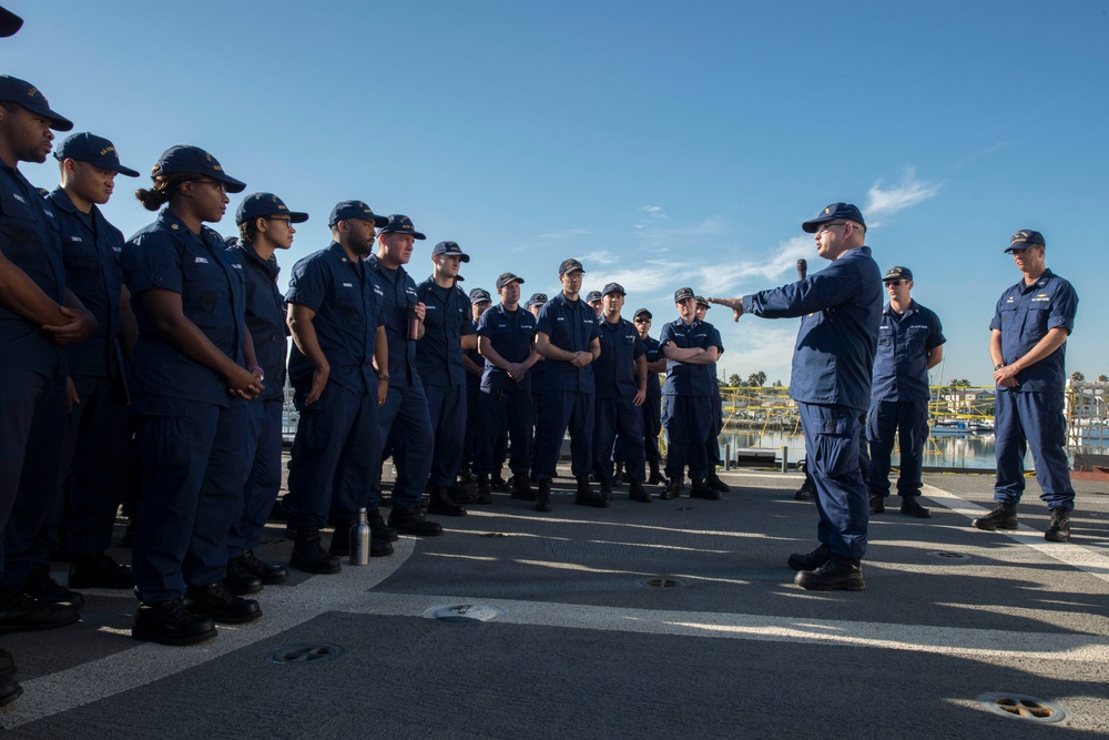 Master Chief Petty Officer of the Coast Guard visits Stratton