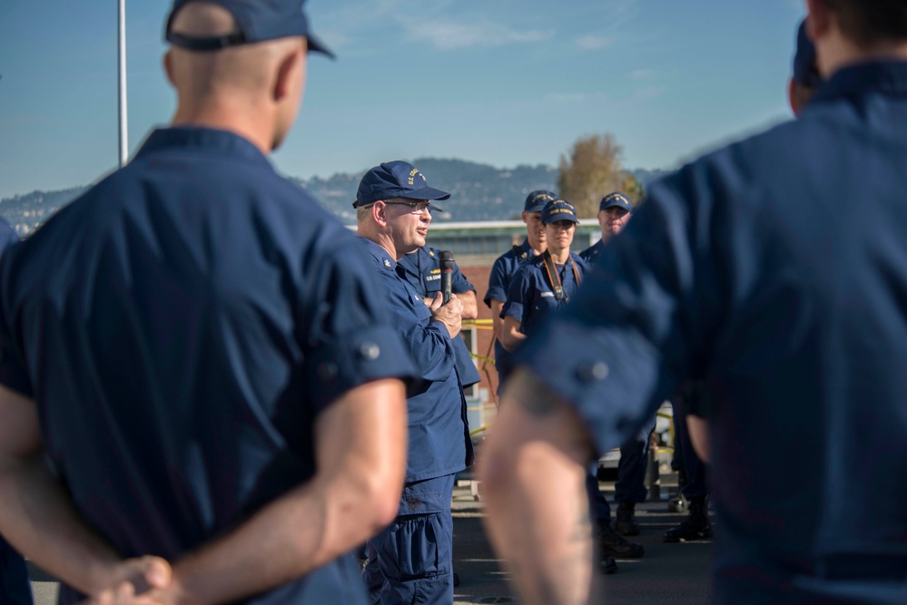 Master Chief Petty Officer of the Coast Guard visits Stratton