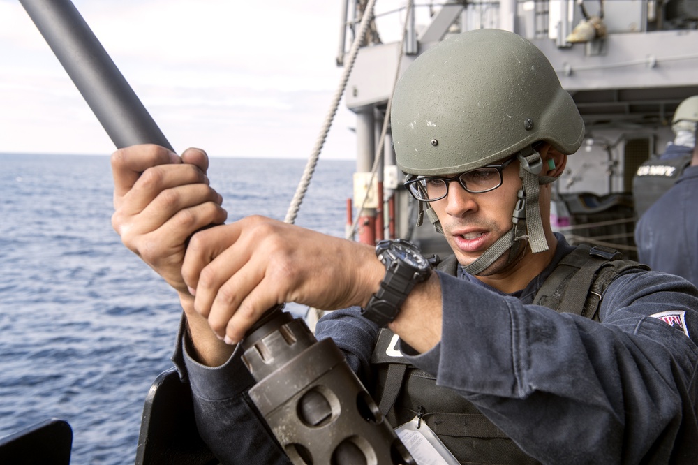 USS Lake Champlain (CG 57) .50-cal Shoot