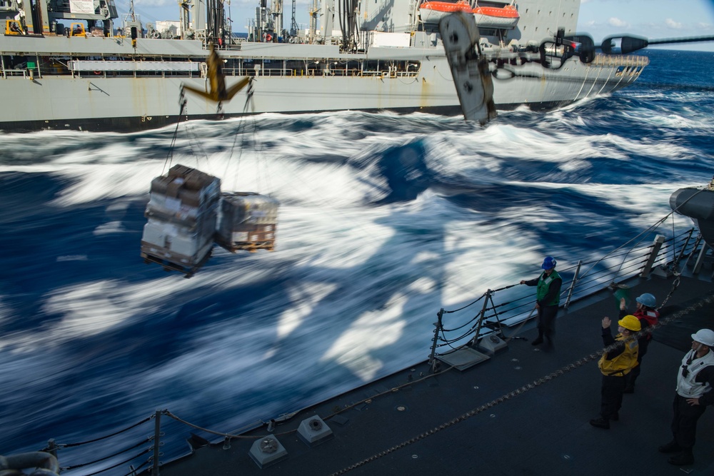 USS Sampson (DDG 102) conducts RAS