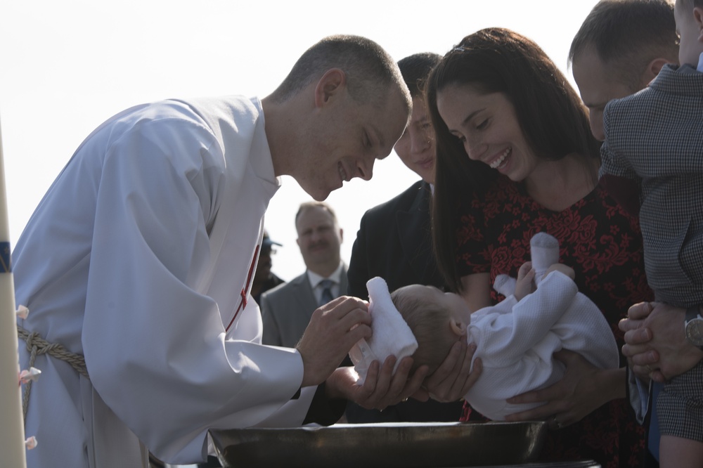 USS Bonhomme Richard (LHD 6) Flight Deck Baptism