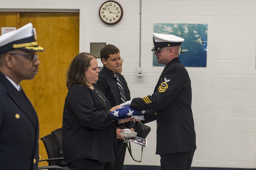 Honorary Chief Petty Officer Aaron Crossley funeral