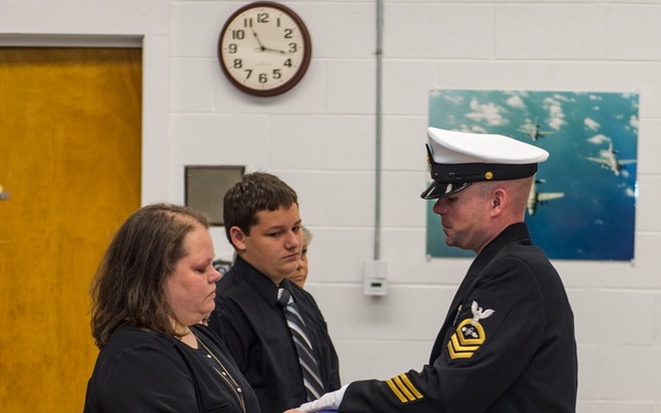 Honorary Chief Petty Officer Aaron Crossley funeral