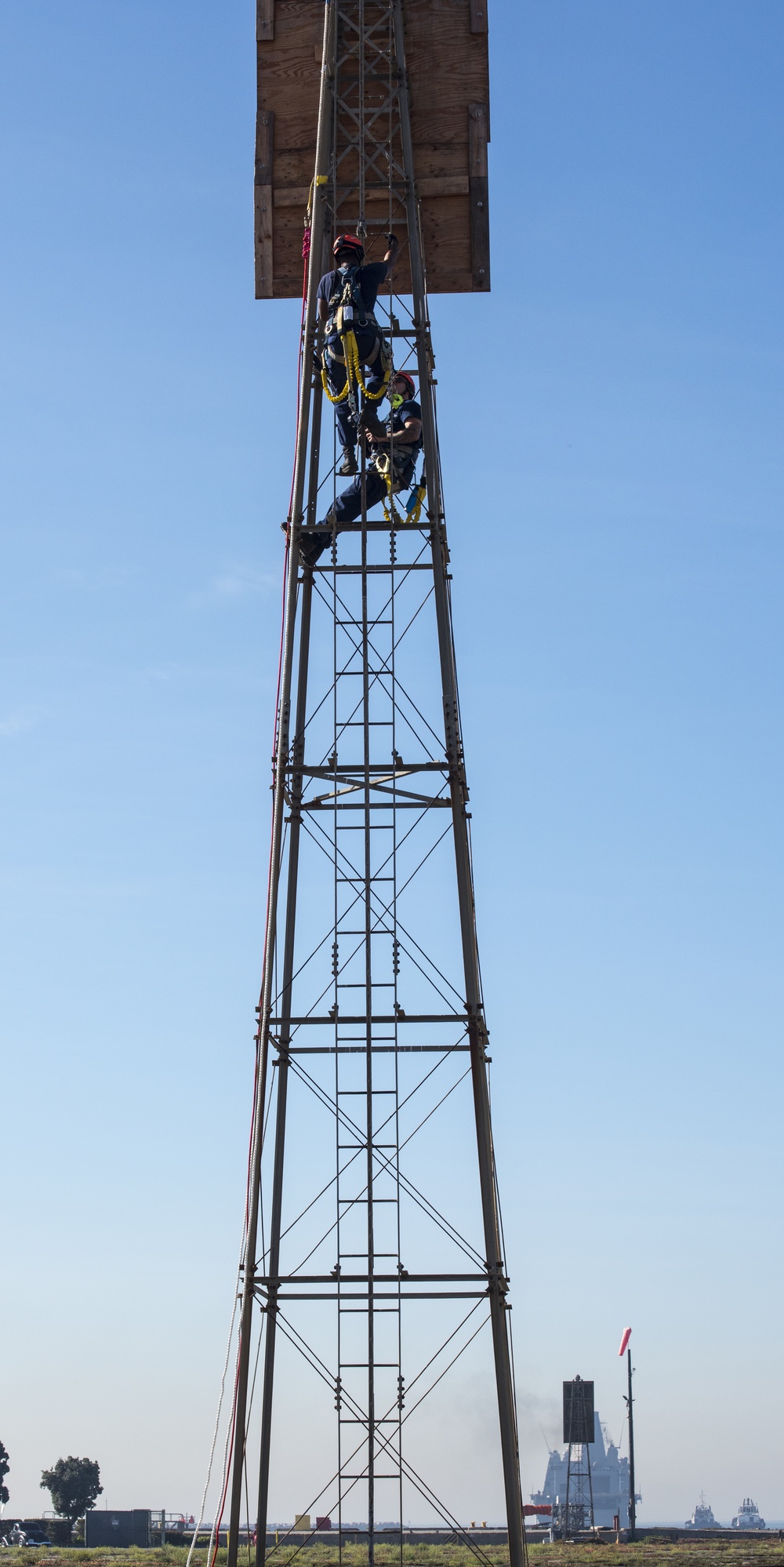 Coast Guard Aids to Navigation Team Los Angeles conducts tower climbing training