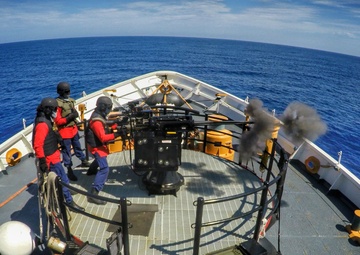 Coast Guard Cutter Active gun shoot