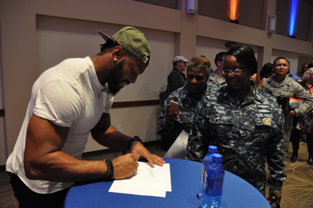 Denver Broncos Visit Buckley Air Force Base