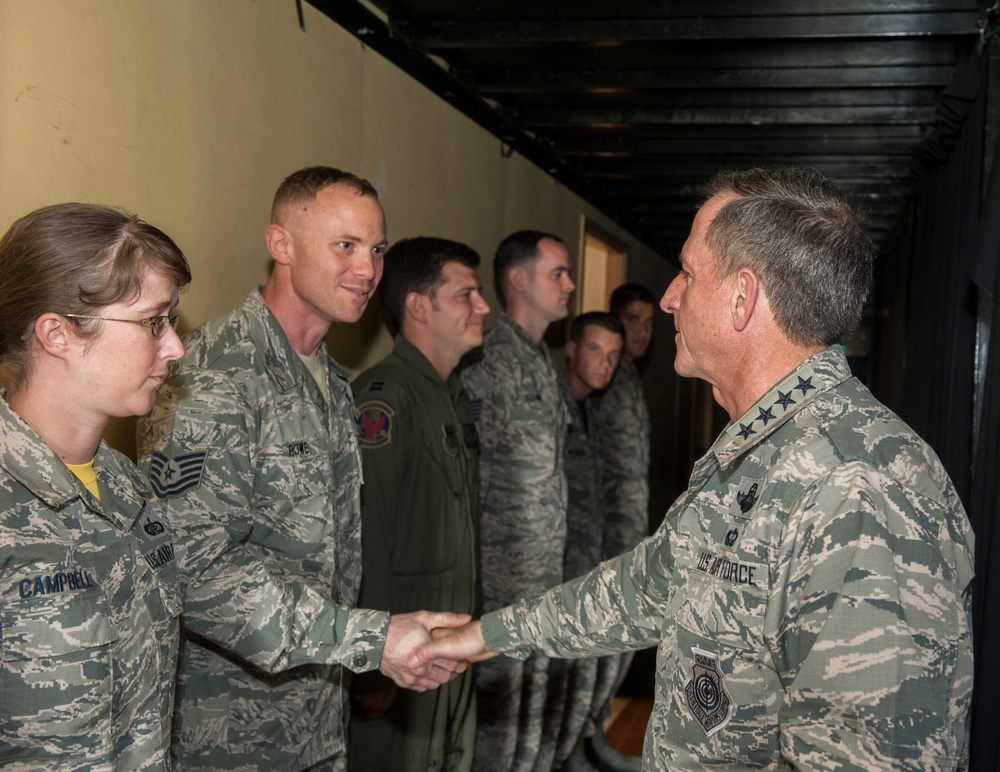 Air Force Chief of Staff Gen. Dave Goldfein visits Kadena Airmen