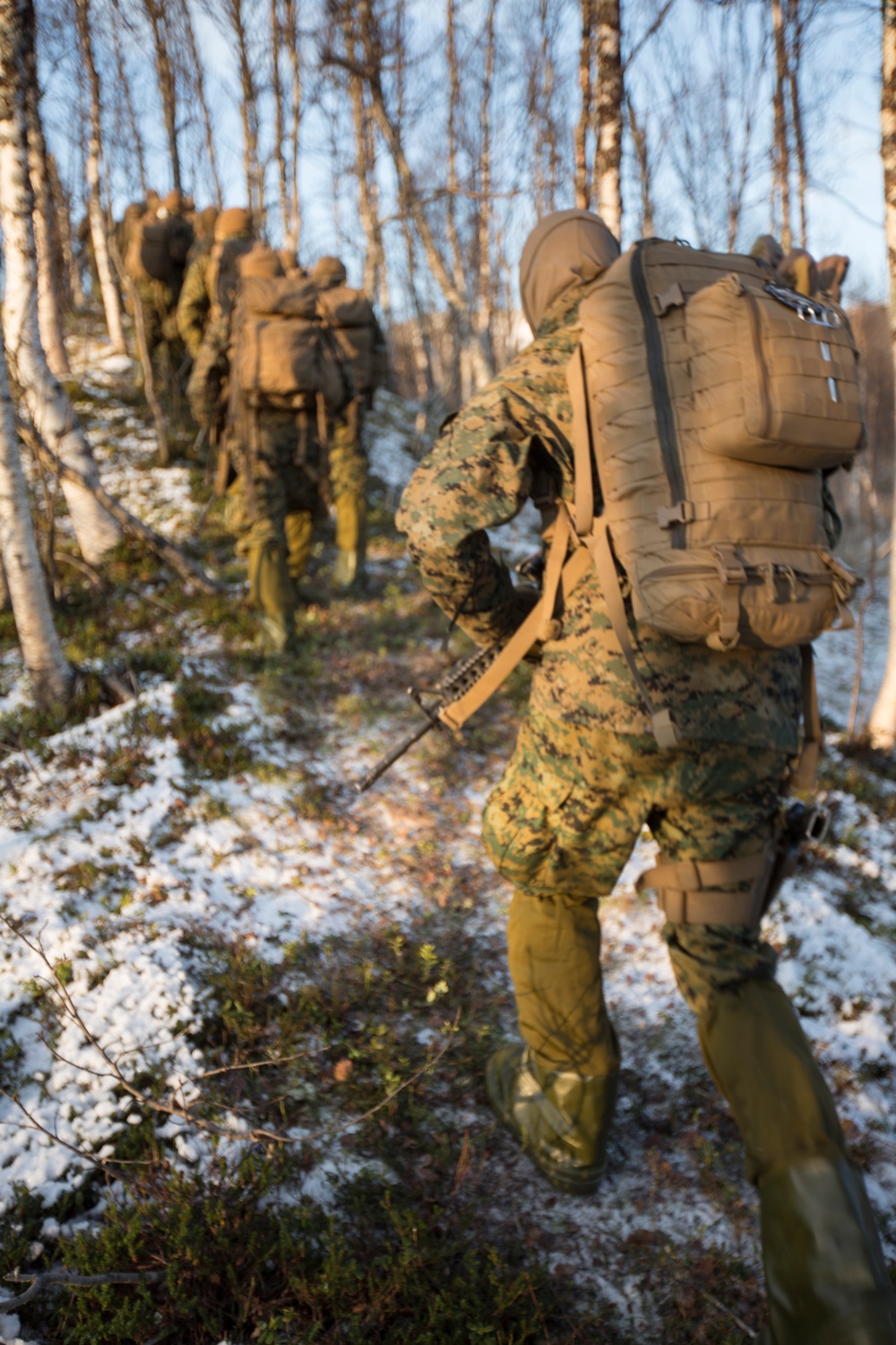 U.S. Marines in Norway prepare to conduct cold weather operations