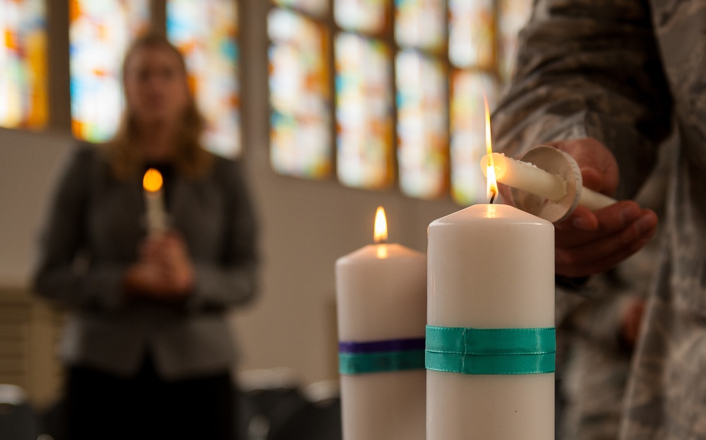 DVIDS Images Shining light on a sensitive topic chapel hosts candlelight vigil for