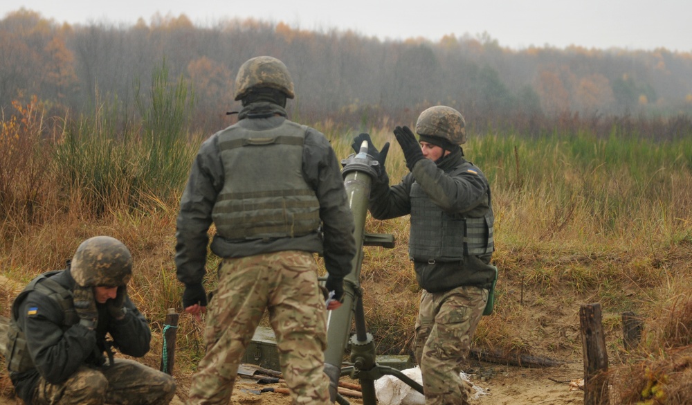 Ukrainian Soldiers conduct mortar live-fire at IPSC