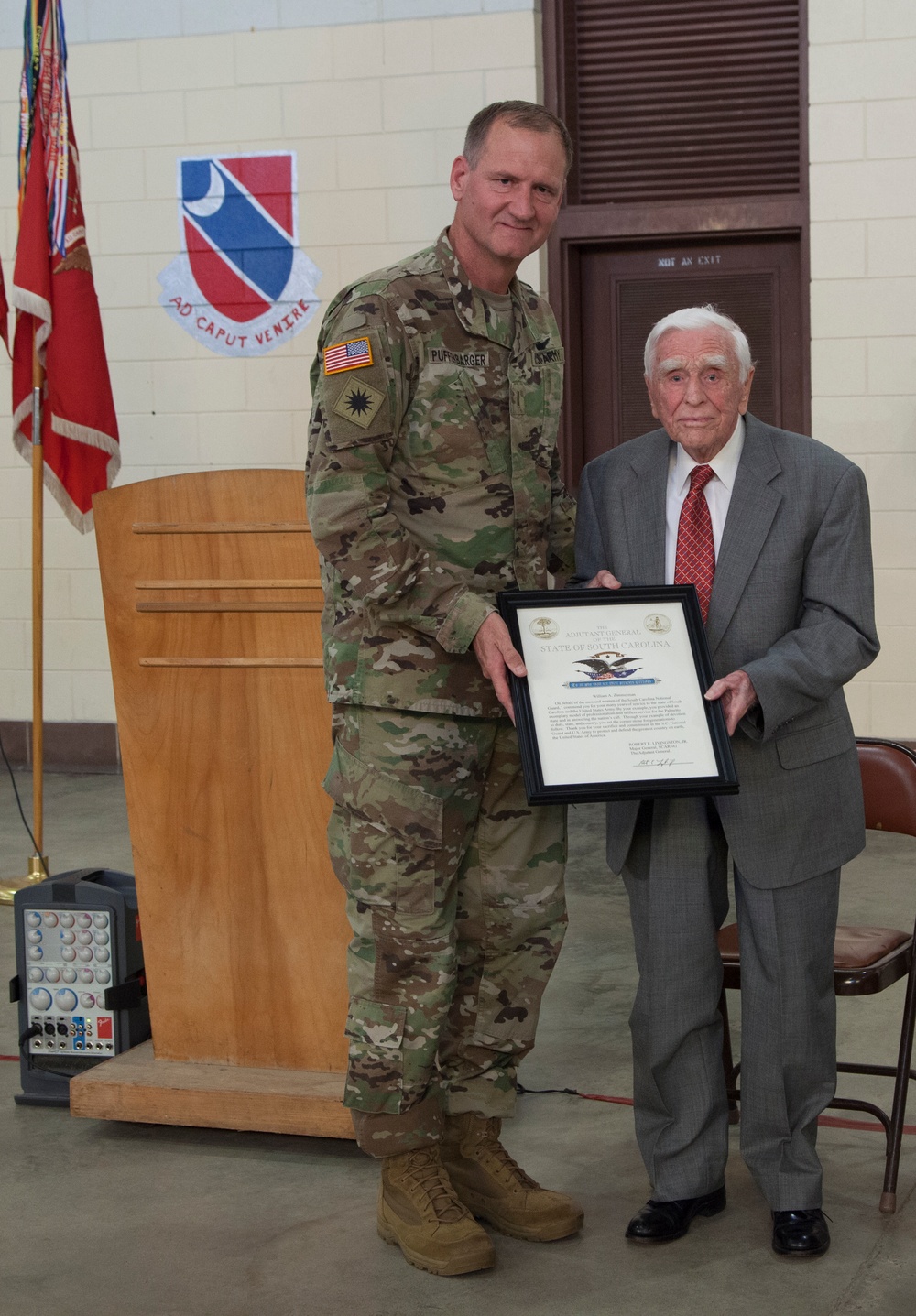 World War II vet, oldest living South Carolina National Guard retiree honored