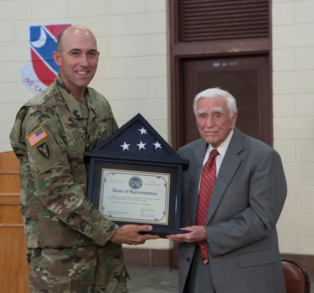 World War II vet, oldest living South Carolina National Guard retiree honored