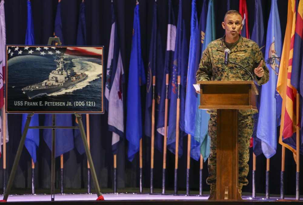 Secretary of the Navy names Navy Destroyer after first African-American Marine aviator and general officer