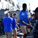 University of Kansas Jayhawks Men's Basketball Tour USS Chafee during ESPN Armed Forces Classic