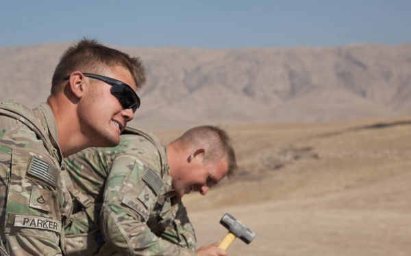 Platoon Assembly Area 14 firing line