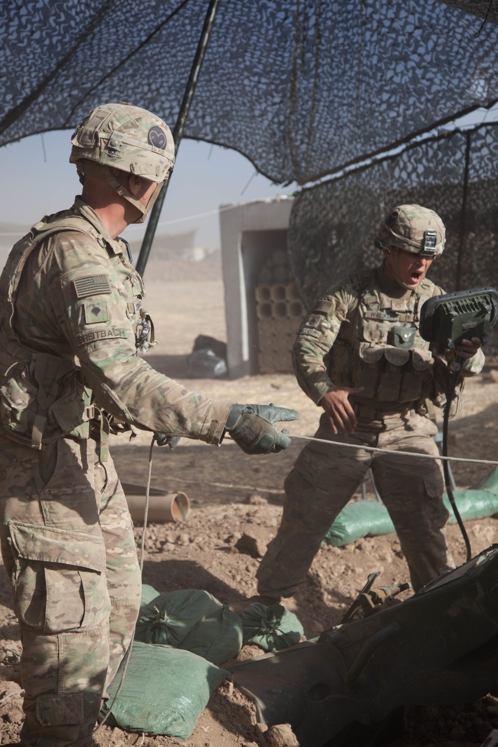 Platoon Assembly Area 14 firing line