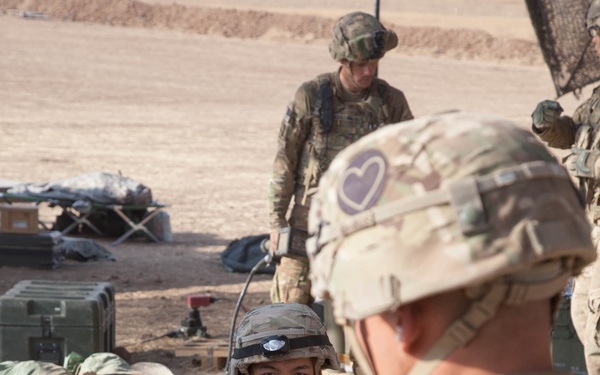 Platoon Assembly Area 14 firing line