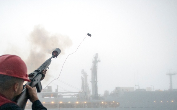 USS Lake Champlain (CG 57) RAS with USNS Yukon (T-AO 202)