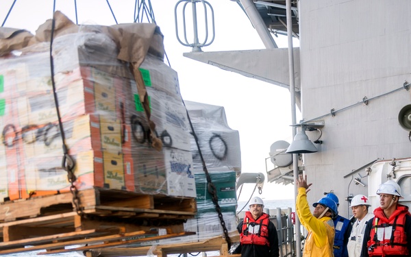 USS Lake Champlain (CG 57) RAS with USNS Yukon (T-AO 202)
