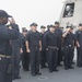 USS Coronado (LCS 4) sailors conduct a duty section turnover