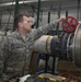 AFRL turbomachinery research engineer conducts velocity testing of a gas turbine engine