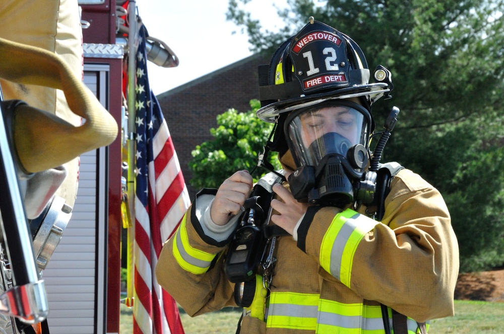 Westover fights fires, chemical threats during exercise