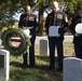 U.S. Marines place wreaths for the 241st Marine Corps Birthday in Arlington National Cemetery