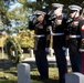 U.S. Marines place wreaths for the 241st Marine Corps Birthday in Arlington National Cemetery