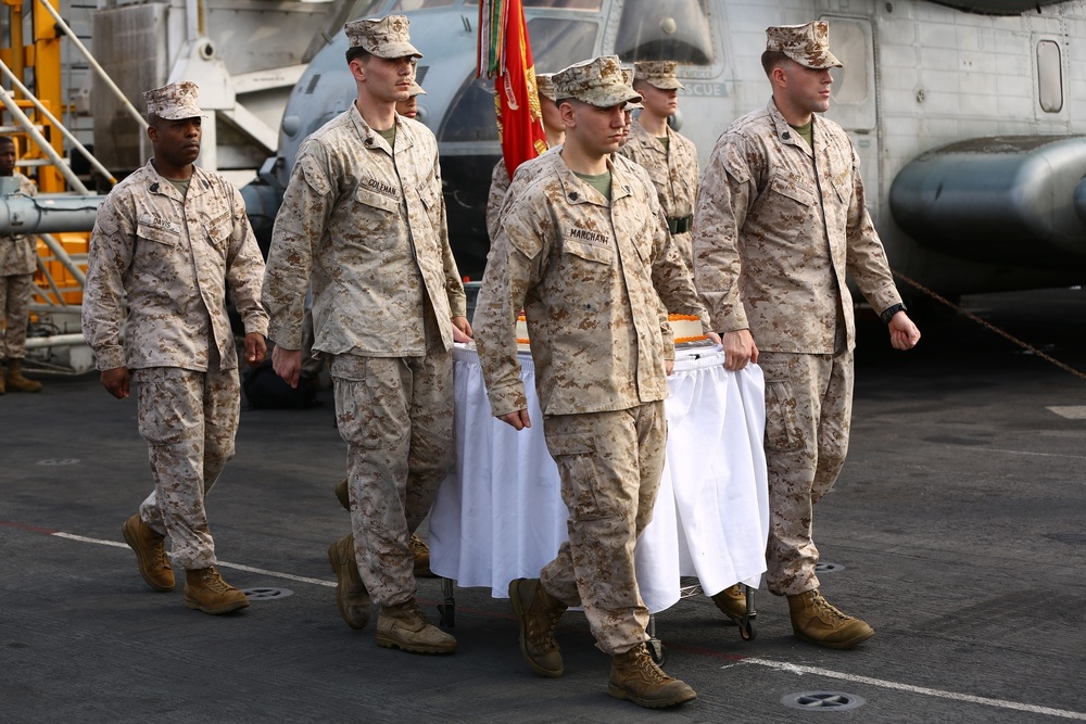 22nd MEU Marines Celebrate Birthday aboard USS Wasp