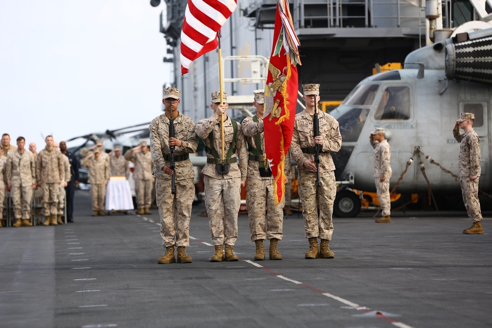 22nd MEU Marines Celebrate Birthday aboard USS Wasp