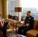 Admiral Charles D. Michel meets with Mayor Sandy Stimpson
