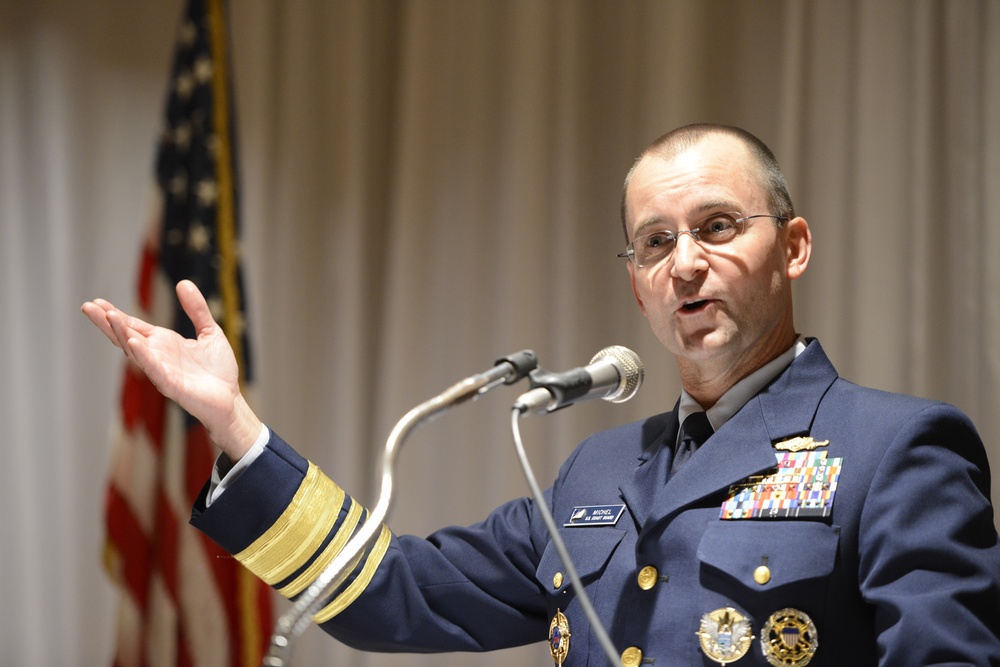 Admiral Charles D. Michel attends the Elephant Dinner Social