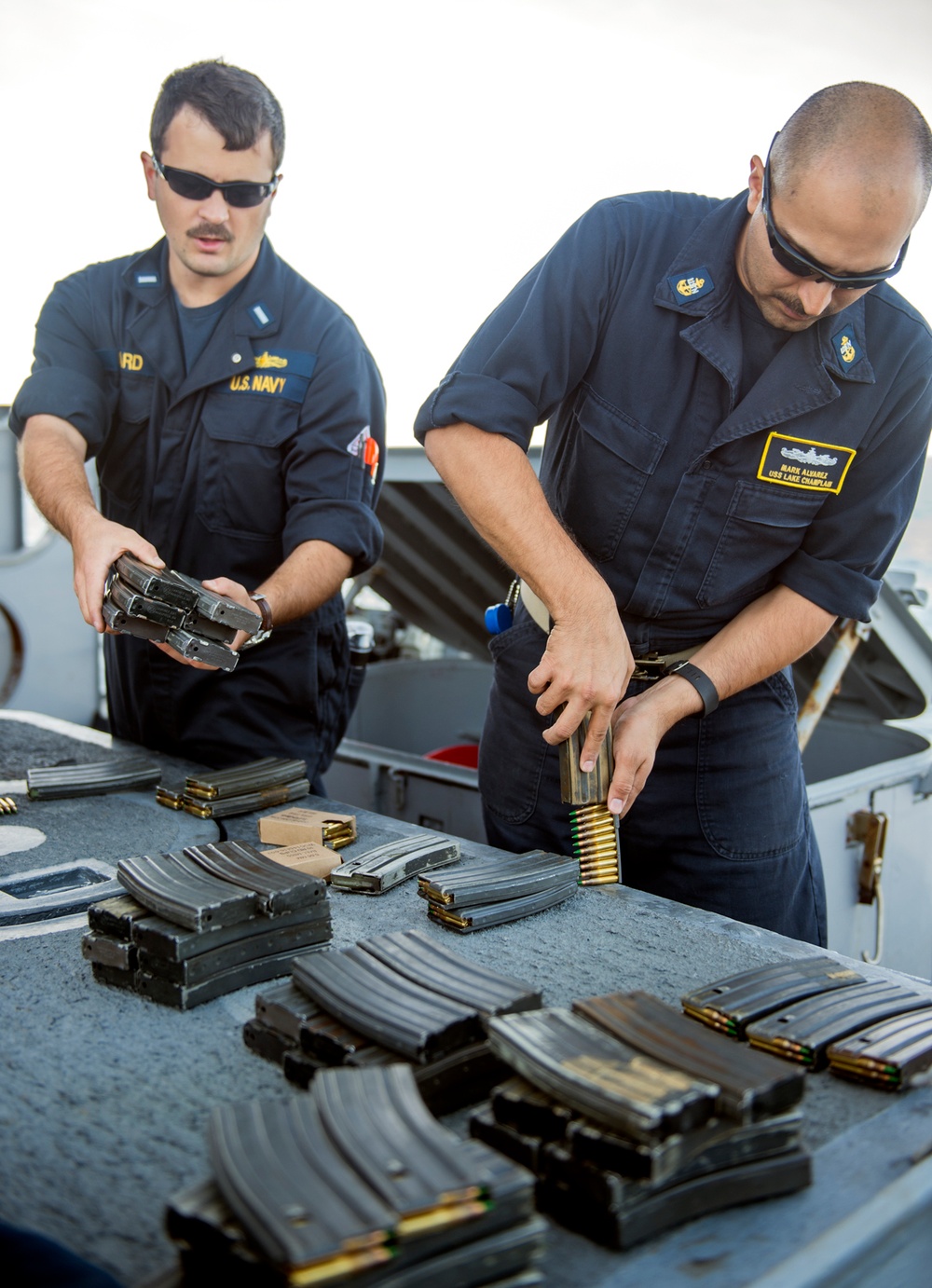 USS Lake Champlain (CG 57) M-16 Rifle Shoot