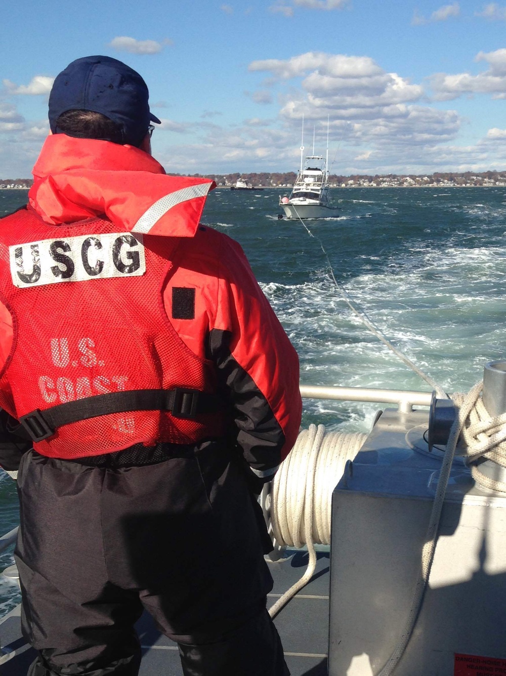 Coast Guard Rescues 2 from disabled vessel near New Haven Breakwall