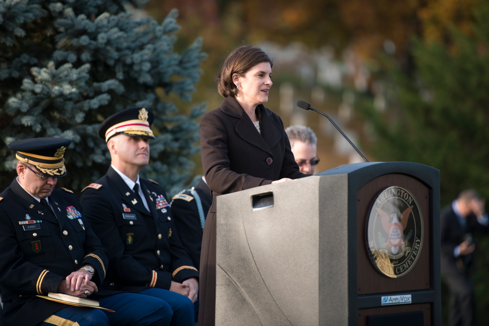 The Military Order of the World Wars holds a memorial service for General of the Armies John J. Pershing in Arlington National Cemetery