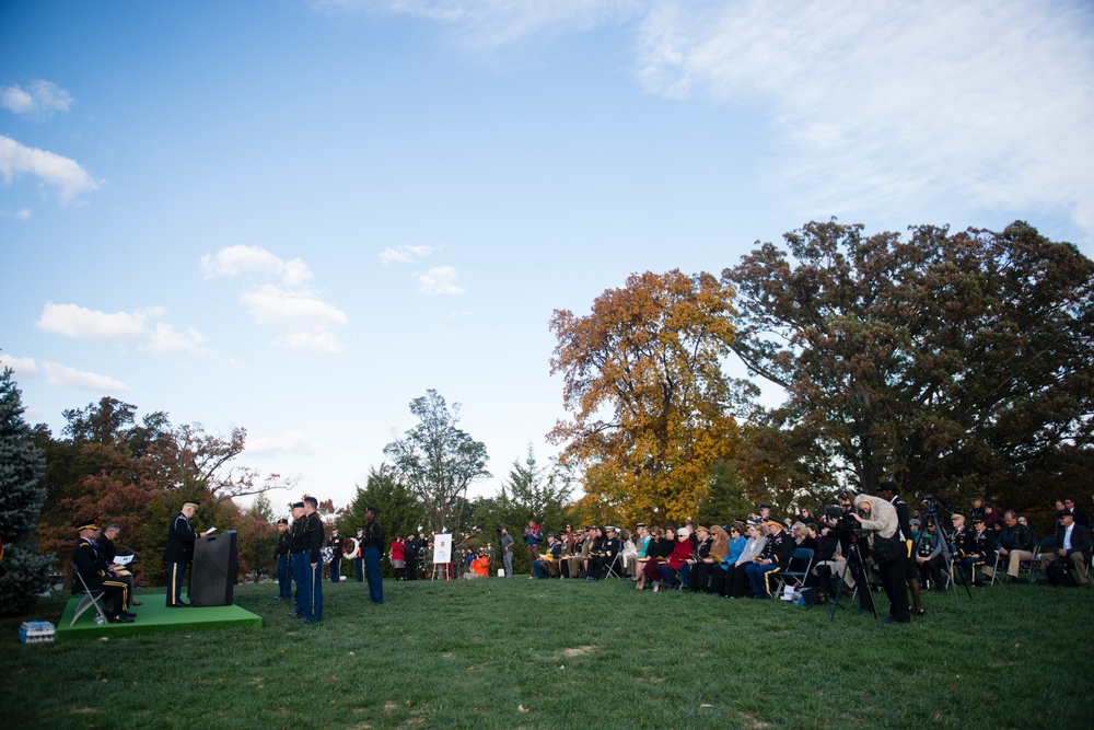 The Military Order of the World Wars holds a memorial service for General of the Armies John J. Pershing in Arlington National Cemetery